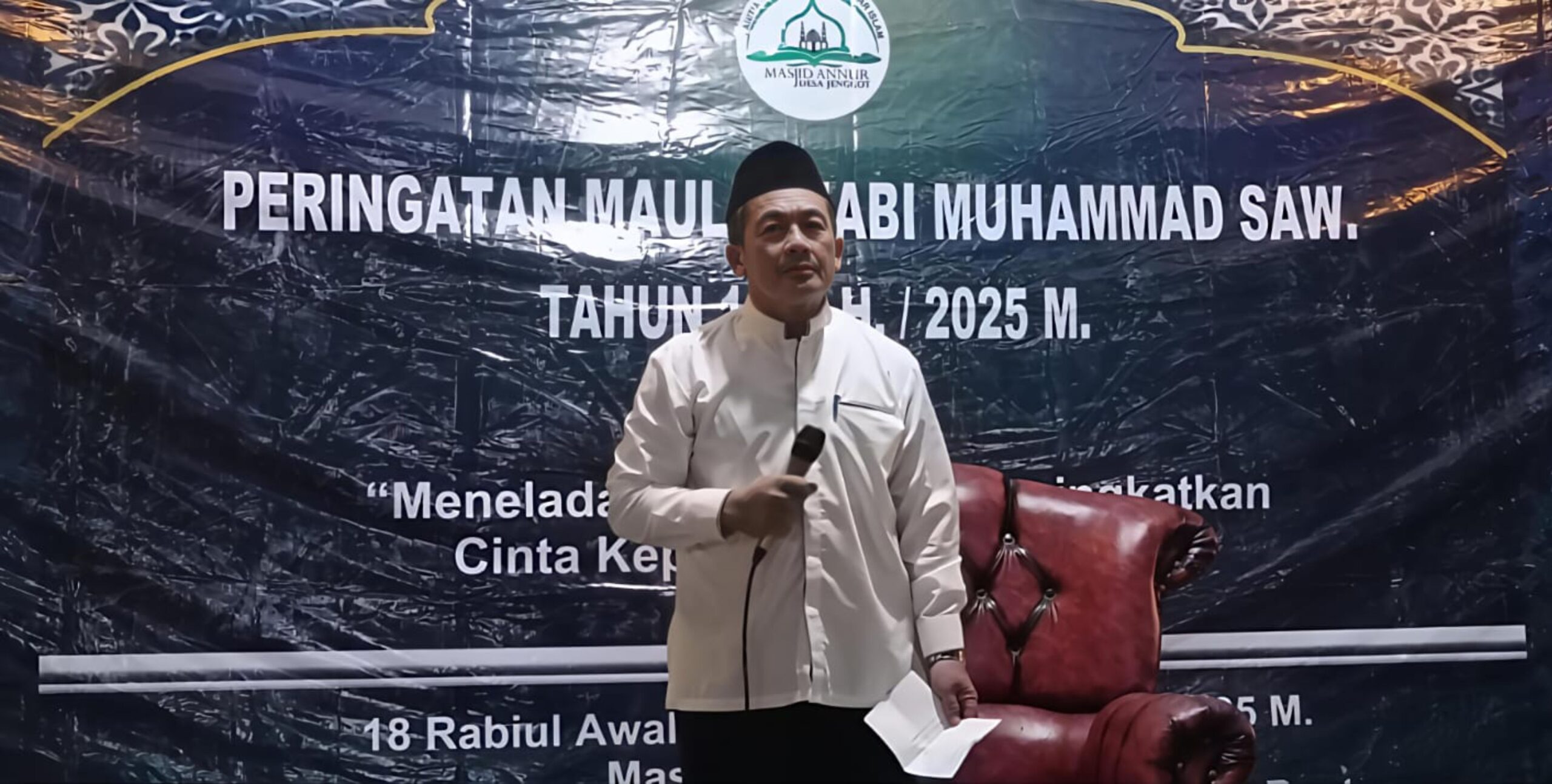 Camat Mekar Baru Hadiri Peringatan Maulid Nabi Muhammad SAW di Masjid An-Nur Jenggot